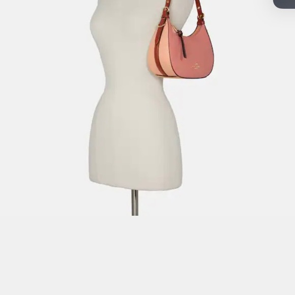 Coach Kleo Hobo colorblock bag gold/faded blush multi. - Picture 8 of 11